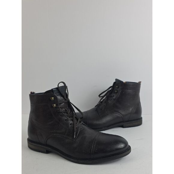 Ambitious Lace Up Leather Cap Toe Men\'s Ankle Boots Size EU 43. US 10 main image 11
